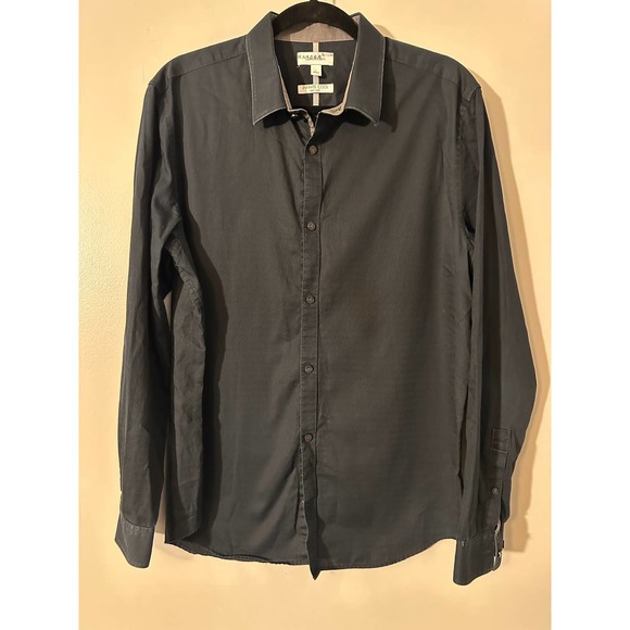 Calvin Klein Black Infinite Cool non-iron button up shirt-Large - Picture 1 of 5